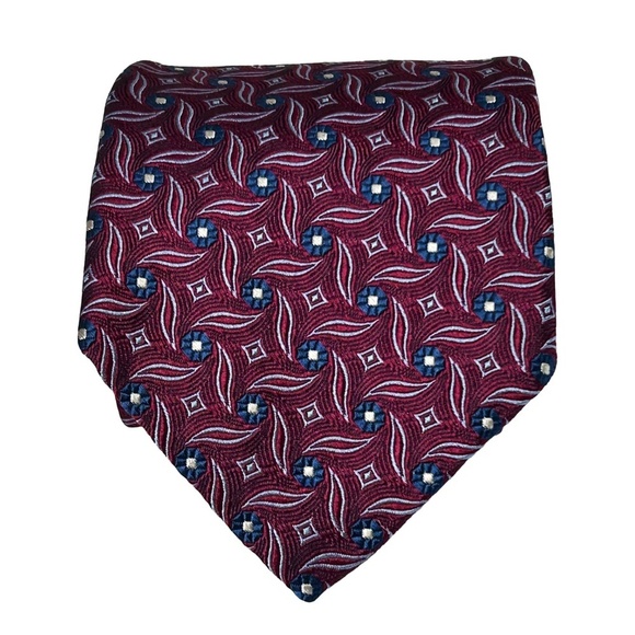 Robert Talbott Best of Class Necktie Tie Silk Textured woven Rosettes Micro Dots - Picture 3 of 11